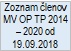 Zoznam clenov MV OP TP 2014 � 2020 od 19.09.2018