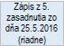 Z�pis z 5. zasadnutia zo dna 25.5.2016 (riadne)
