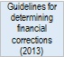 Guidelines for determining financial corrections (2013)
